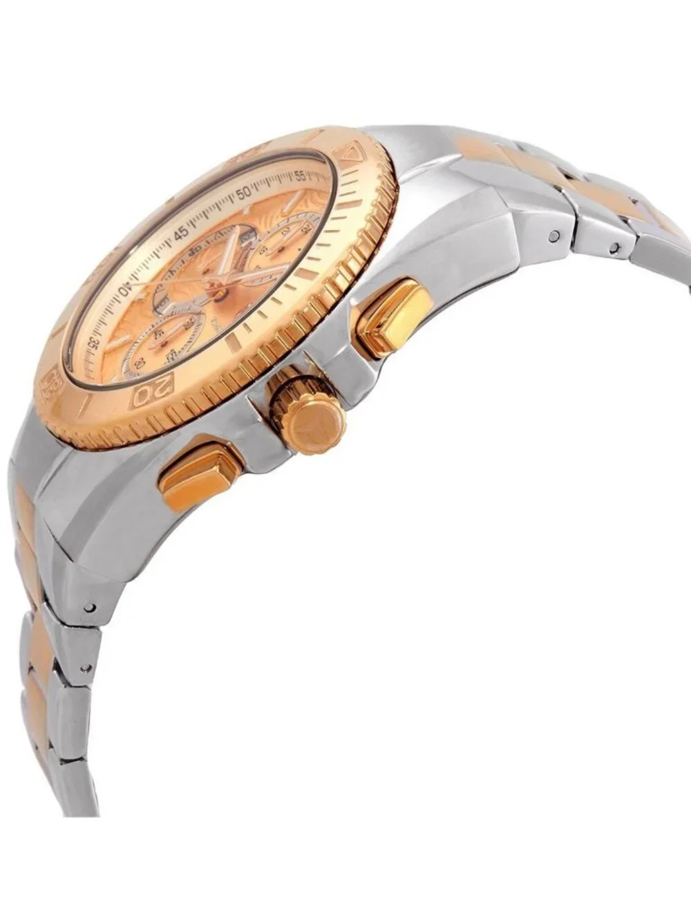 NWT Technomarine Manta Chronograph Quartz Gold Dial Men's Watch